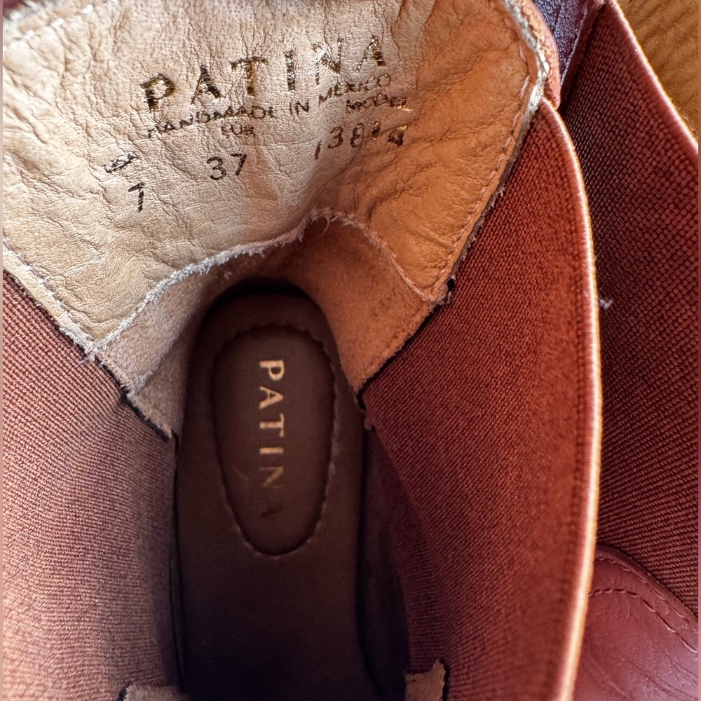 PATINA Portland Leather Goods VERO CHELSEA BOOT Size 7 TAWNY - Picture 4 of 11